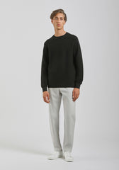 Maglia girocollo strutturato|Colore:Nero