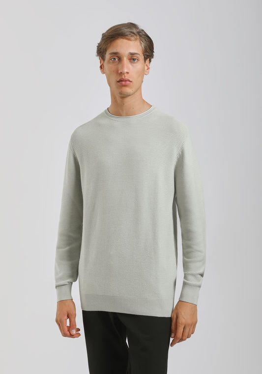 Maglia girocollo strutturato|Colore:Verde