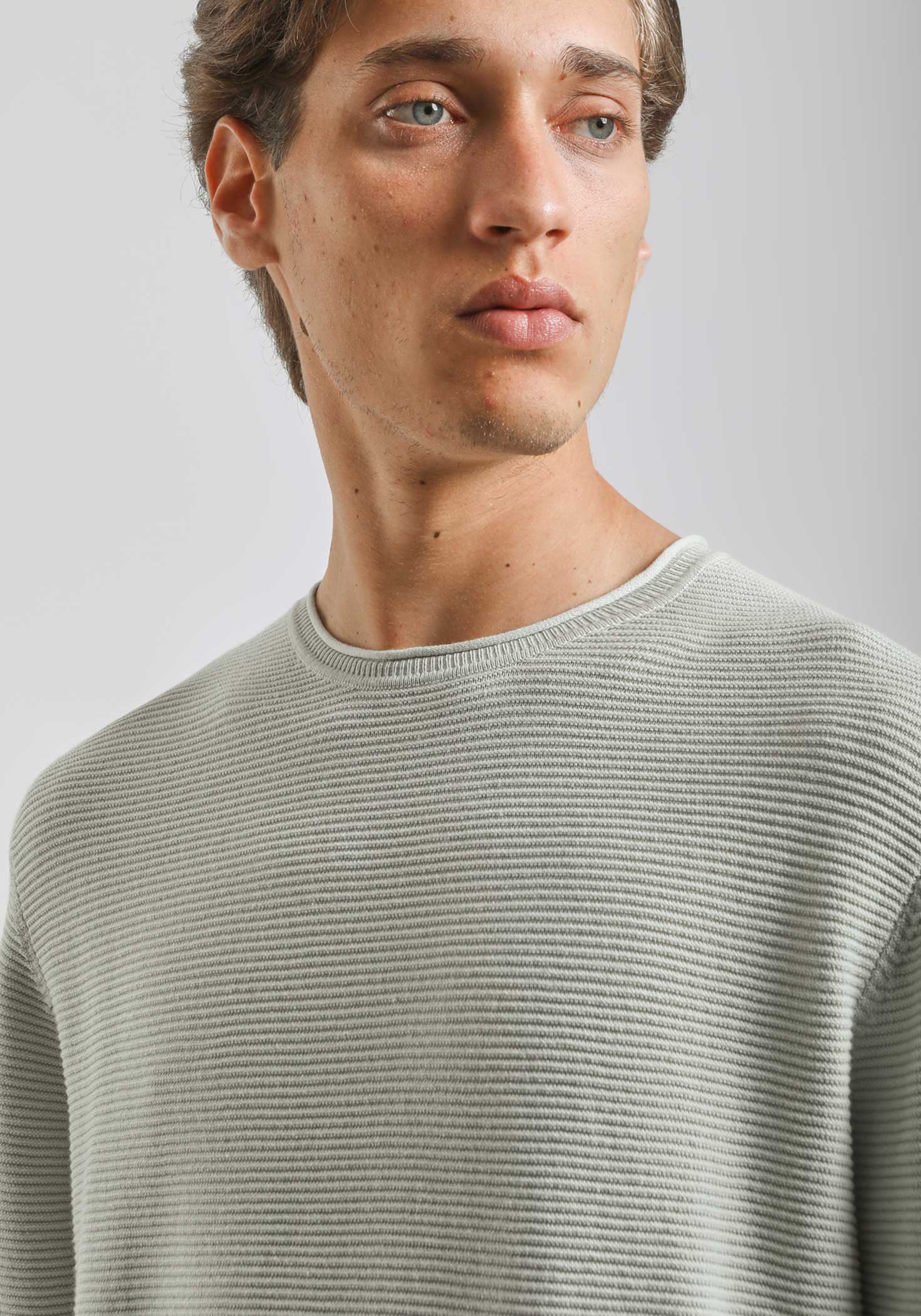 Maglia girocollo strutturato|Colore:Verde