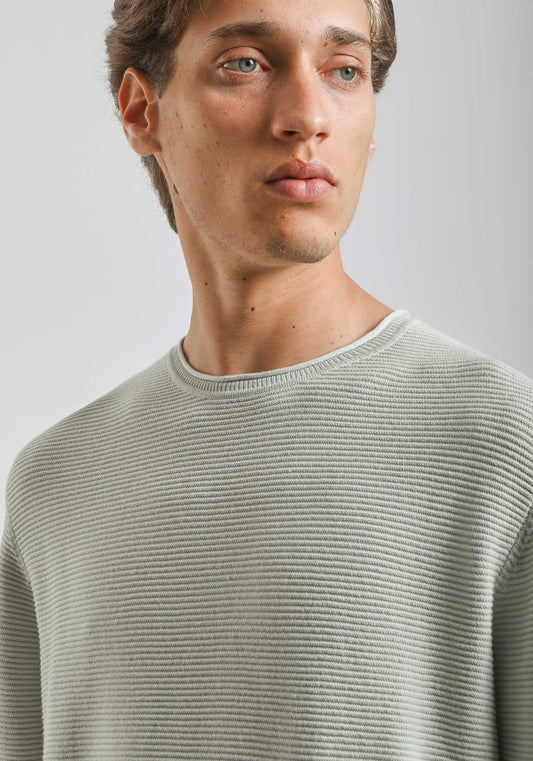 Maglia girocollo strutturato|Colore:Verde