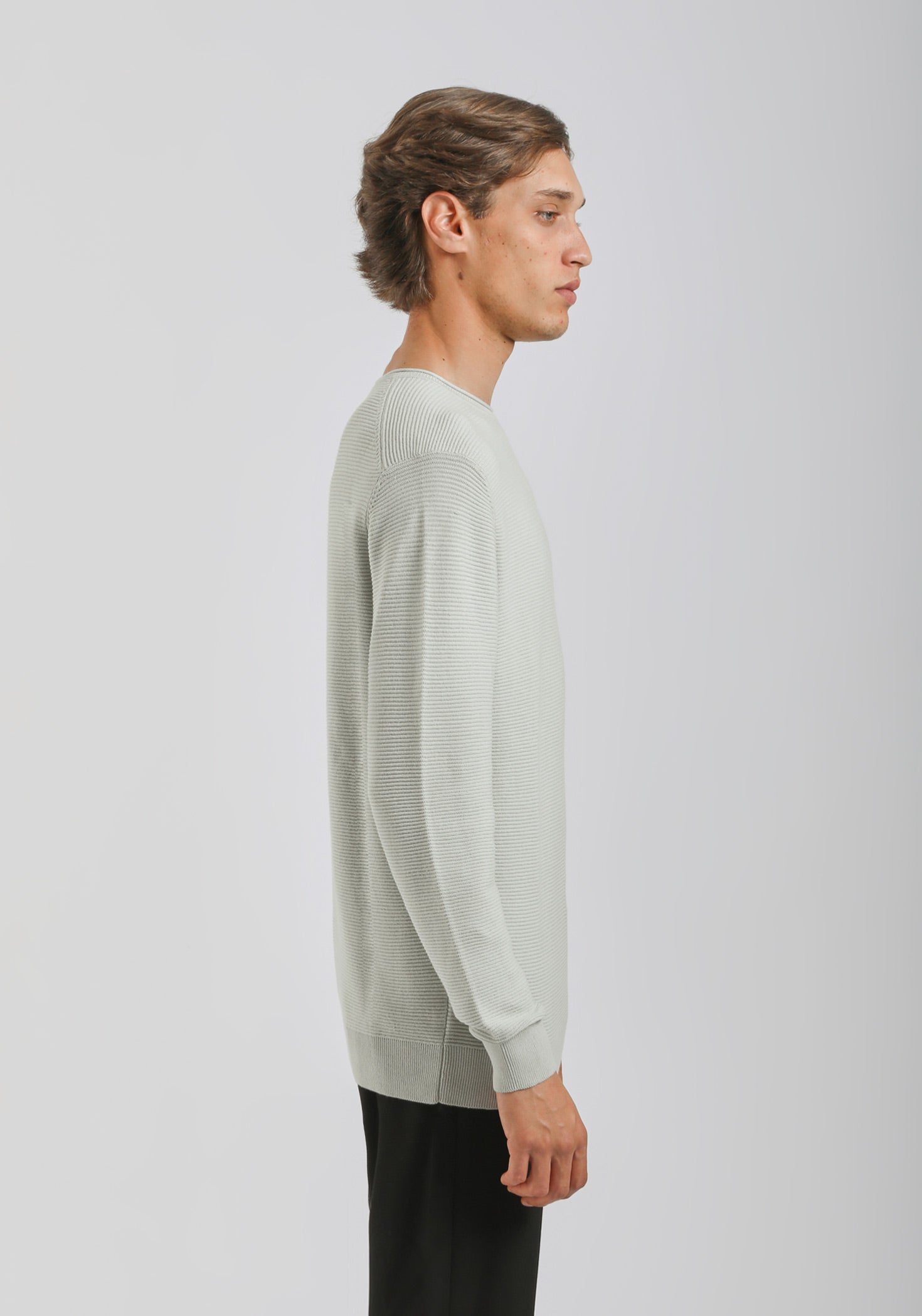 Maglia girocollo strutturato|Colore:Verde