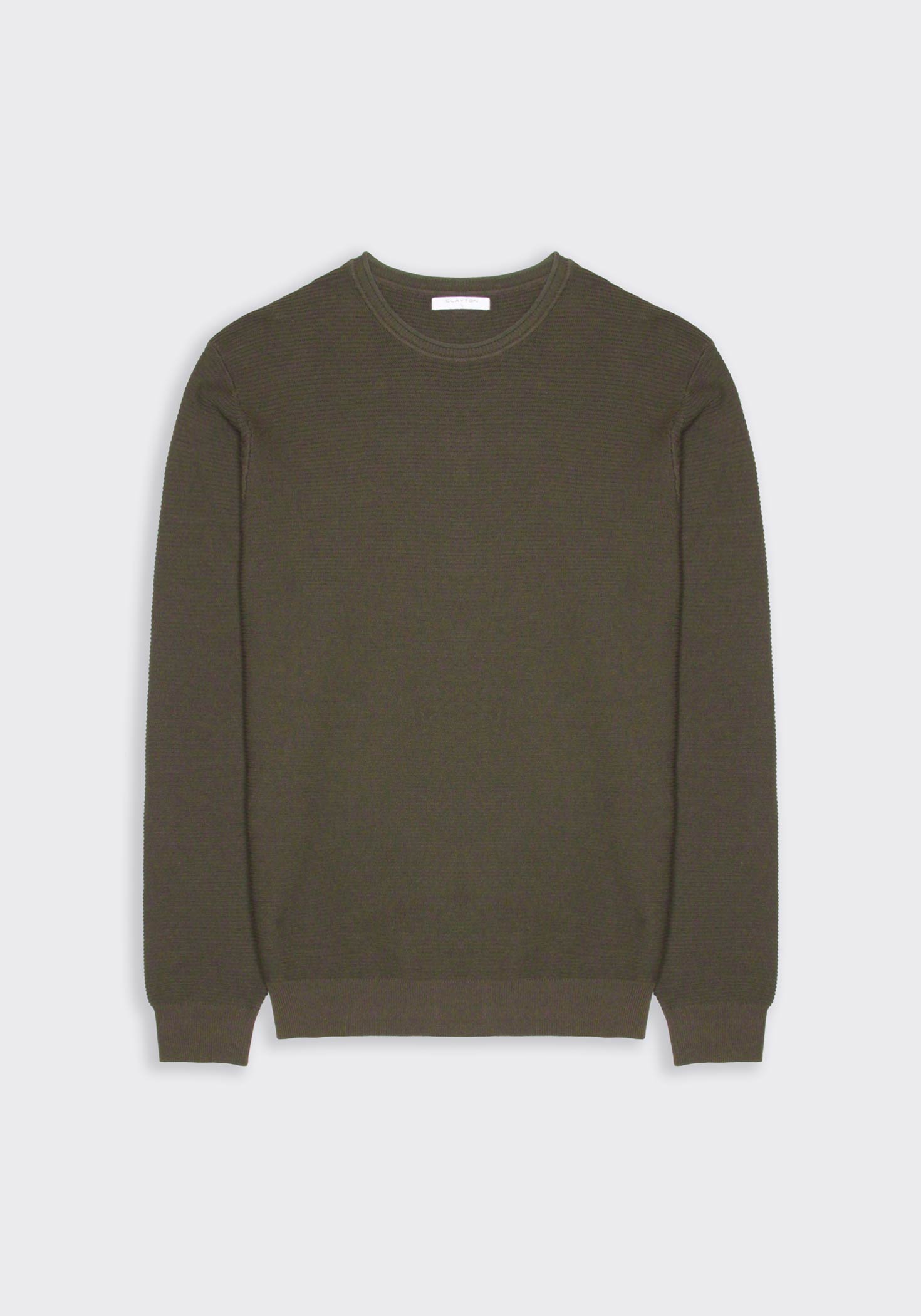 Maglia girocollo strutturato|Colore:Verde scuro