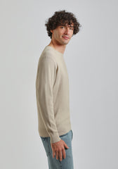 Maglia girocollo strutturato|Colore:Beige