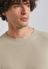 Maglia girocollo strutturato|Colore:Beige