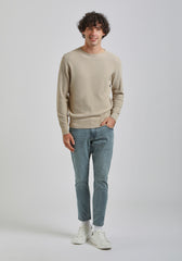 Maglia girocollo strutturato|Colore:Beige