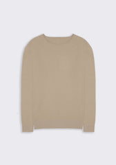 Maglia girocollo strutturato|Colore:Beige