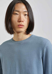 Maglia girocollo in cotone|Colore:Ciano