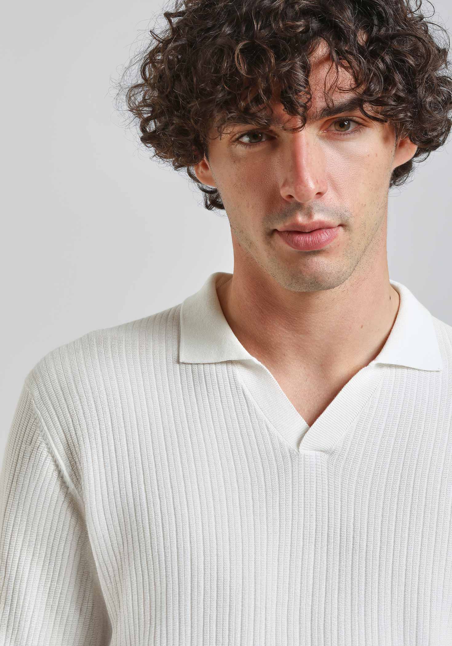 Polo manica lunga|Colore:Ecrù