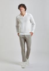 Polo manica lunga|Colore:Ecrù