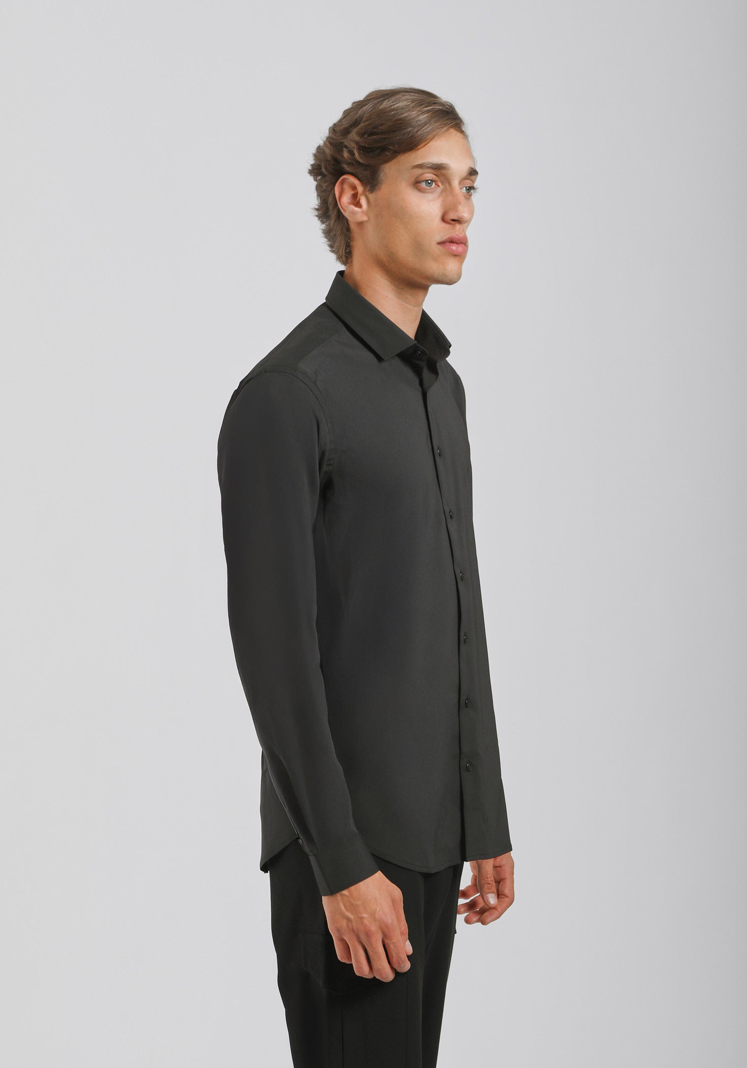 Camicia easy care|Colore:Nero