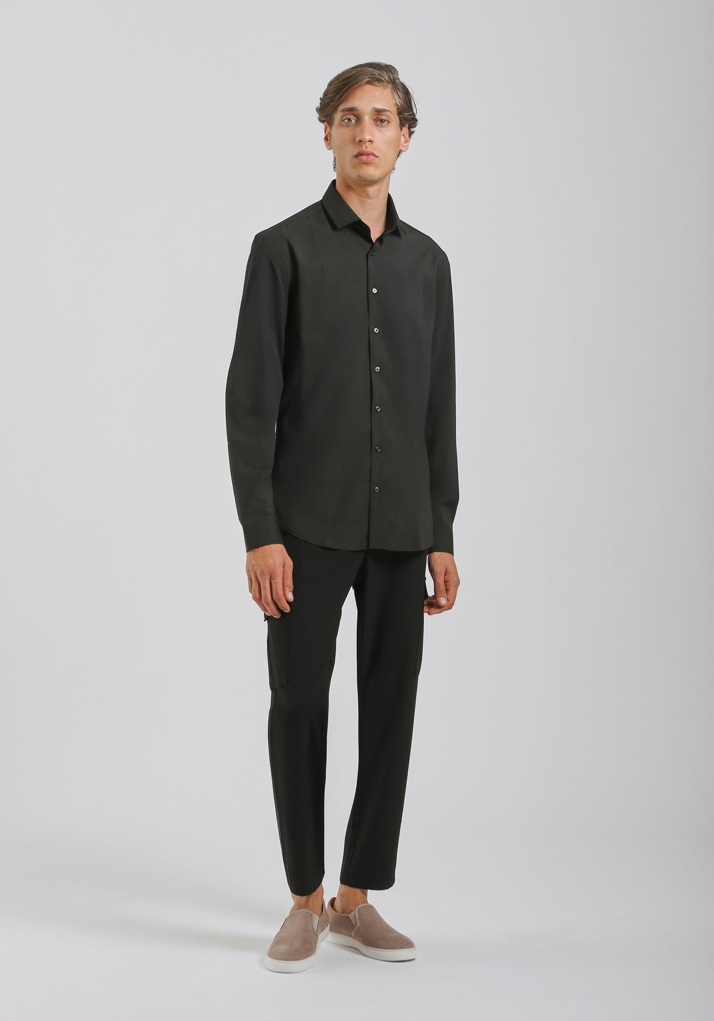 Camicia easy care|Colore:Nero