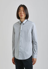 Camicia in cotone con microfantasia|Colore:Blue