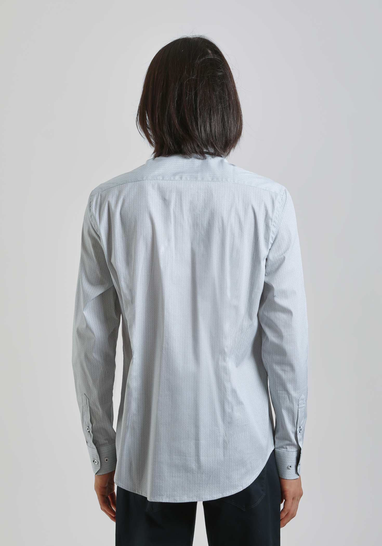 Camicia in cotone con microfantasia|Colore:Blue