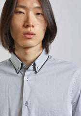 Camicia in cotone con microfantasia|Colore:Blue