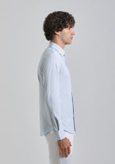 Camicia manica lunga a righe|Colore:Azzurro