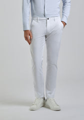 Pantaloni chino in cotone|Colore:Bianco