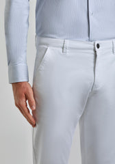 Pantaloni chino in cotone|Colore:Bianco