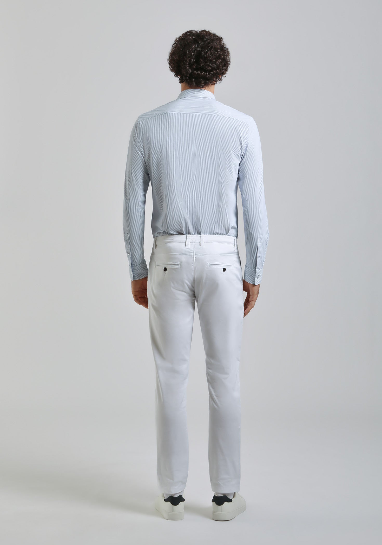 Pantaloni chino in cotone|Colore:Bianco