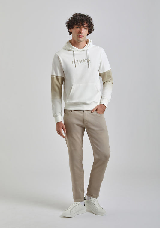 Pantaloni cinque tasche in cotone|Colore:Beige