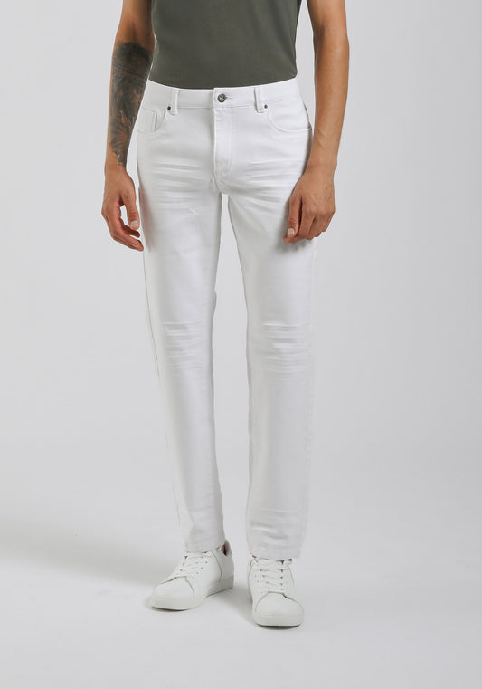 Pantaloni cinque tasche in cotone|Colore:Bianco