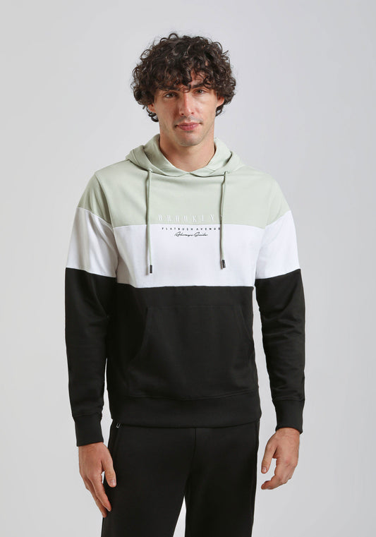 Felpa con cappuccio colorblock|Colore:Verde