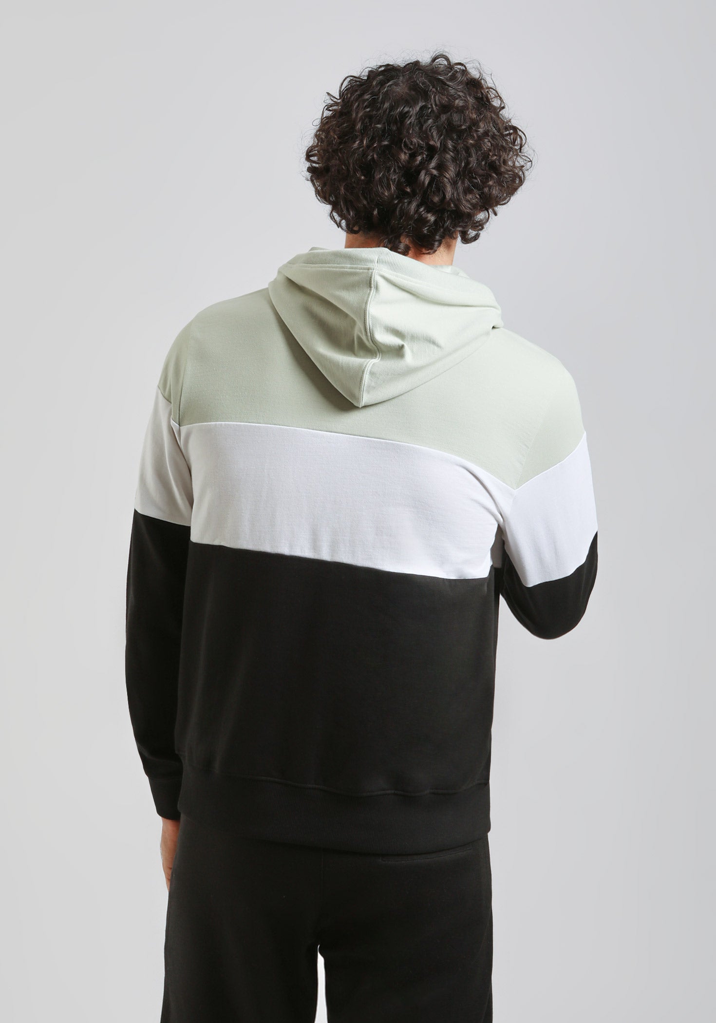 Felpa con cappuccio colorblock|Colore:Verde