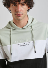 Felpa con cappuccio colorblock|Colore:Verde