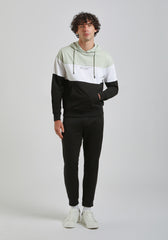 Felpa con cappuccio colorblock|Colore:Verde