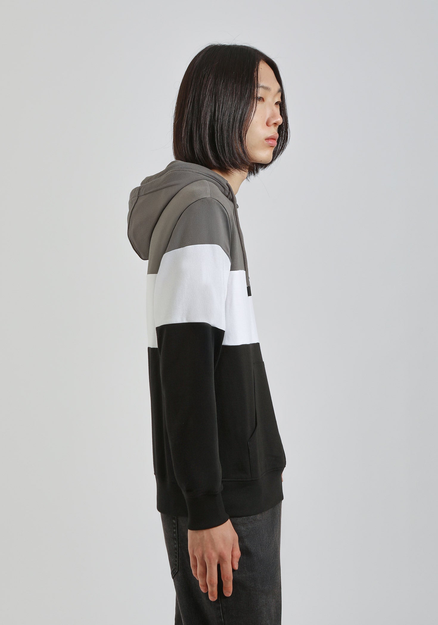 Felpa con cappuccio colorblock|Colore:Fango