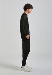 Jogger in felpa con tasconi|Colore:Nero