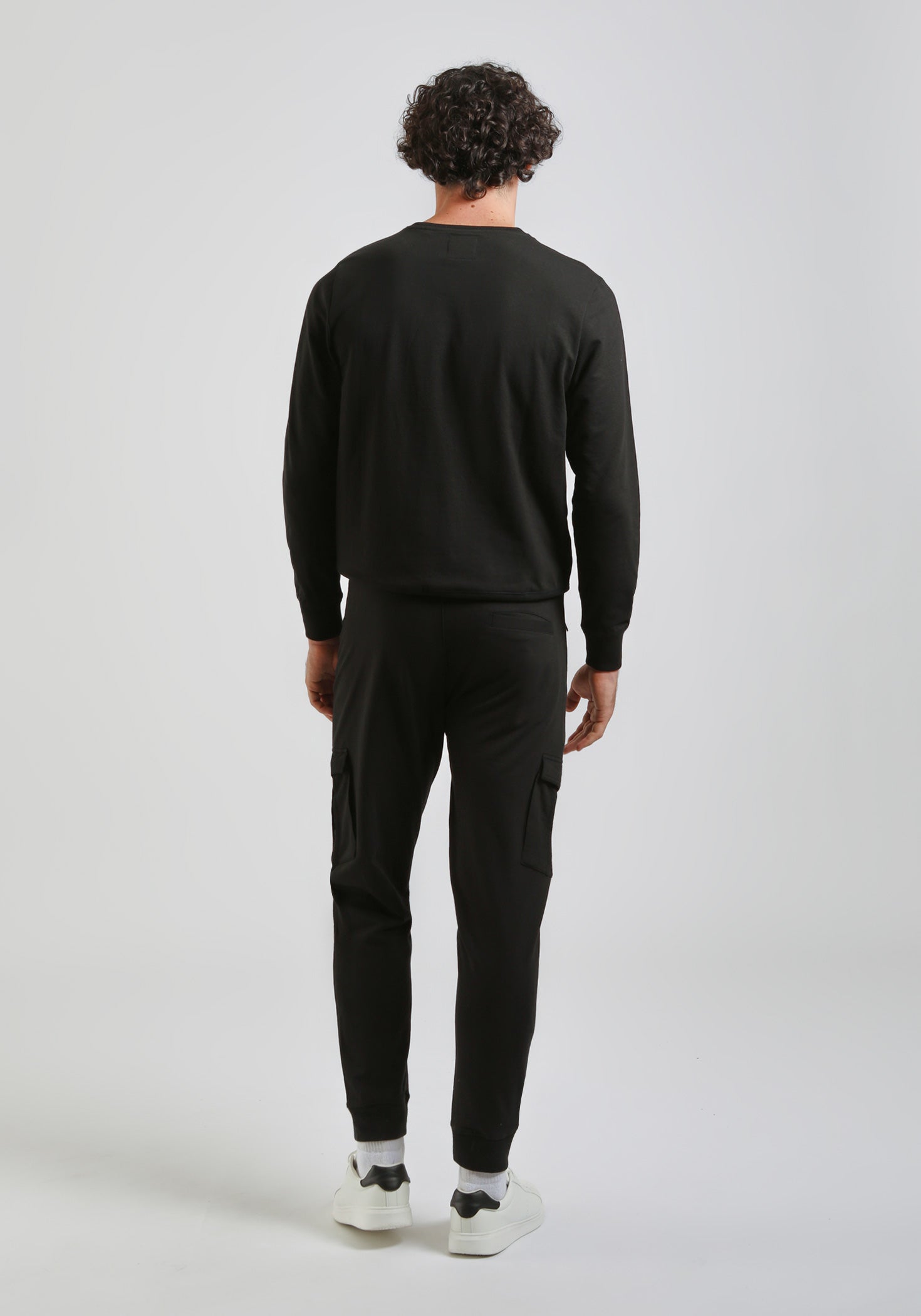 Jogger in felpa con tasconi|Colore:Nero