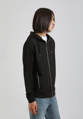 Felpa zip con cappuccio|Colore:Nero