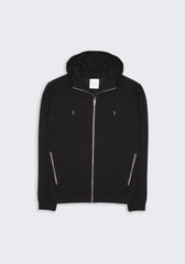 Felpa zip con cappuccio|Colore:Nero