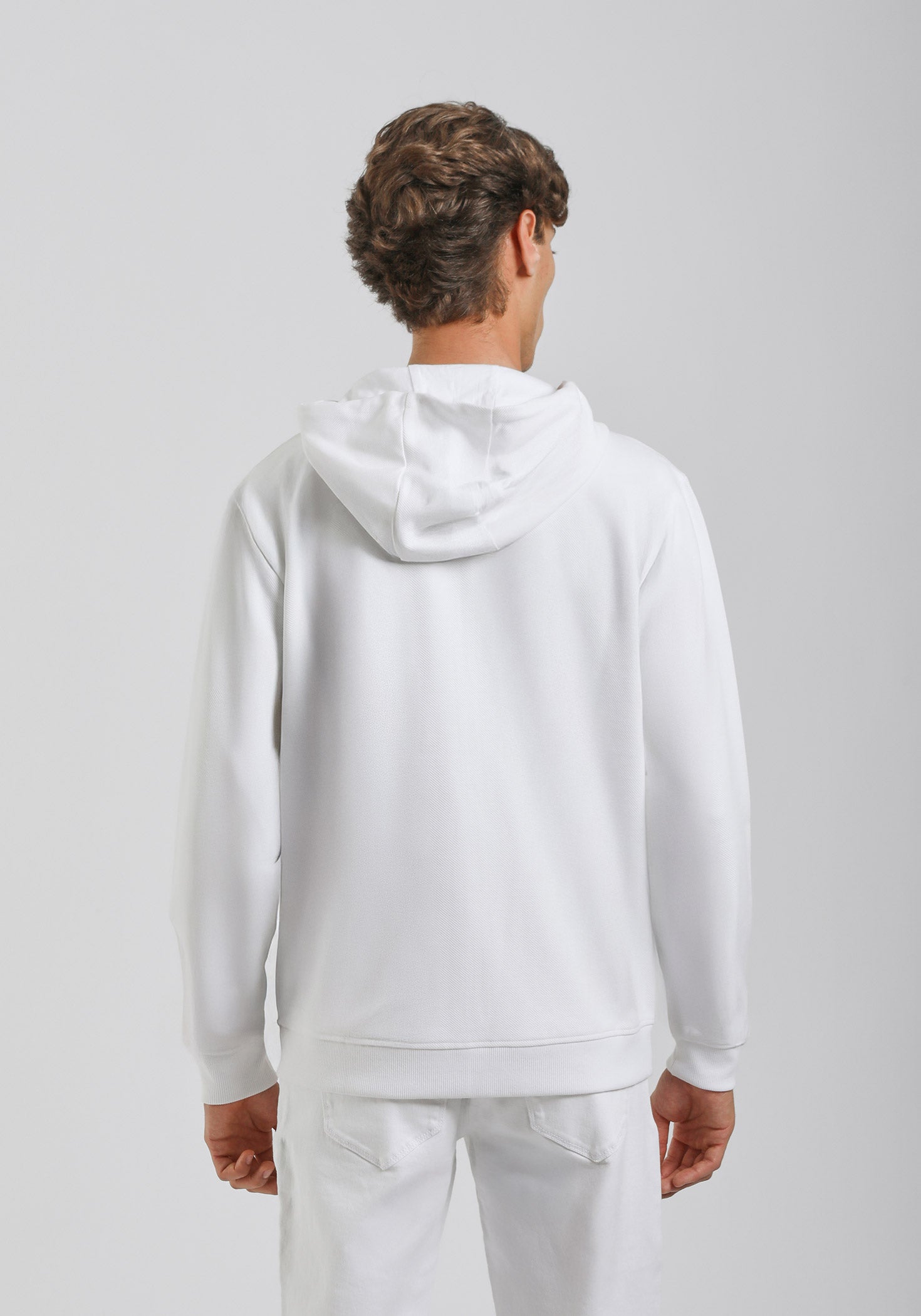 Felpa zip con cappuccio|Colore:Off white