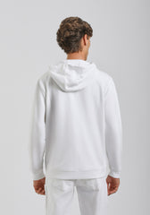 Felpa zip con cappuccio|Colore:Off white