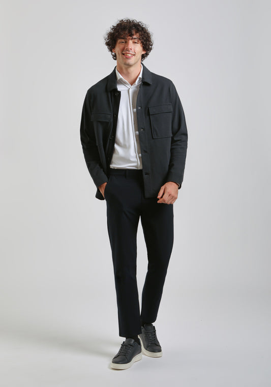 Pantaloni chino misto viscosa|Colore:Blue