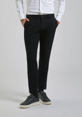 Pantaloni chino misto viscosa|Colore:Blue