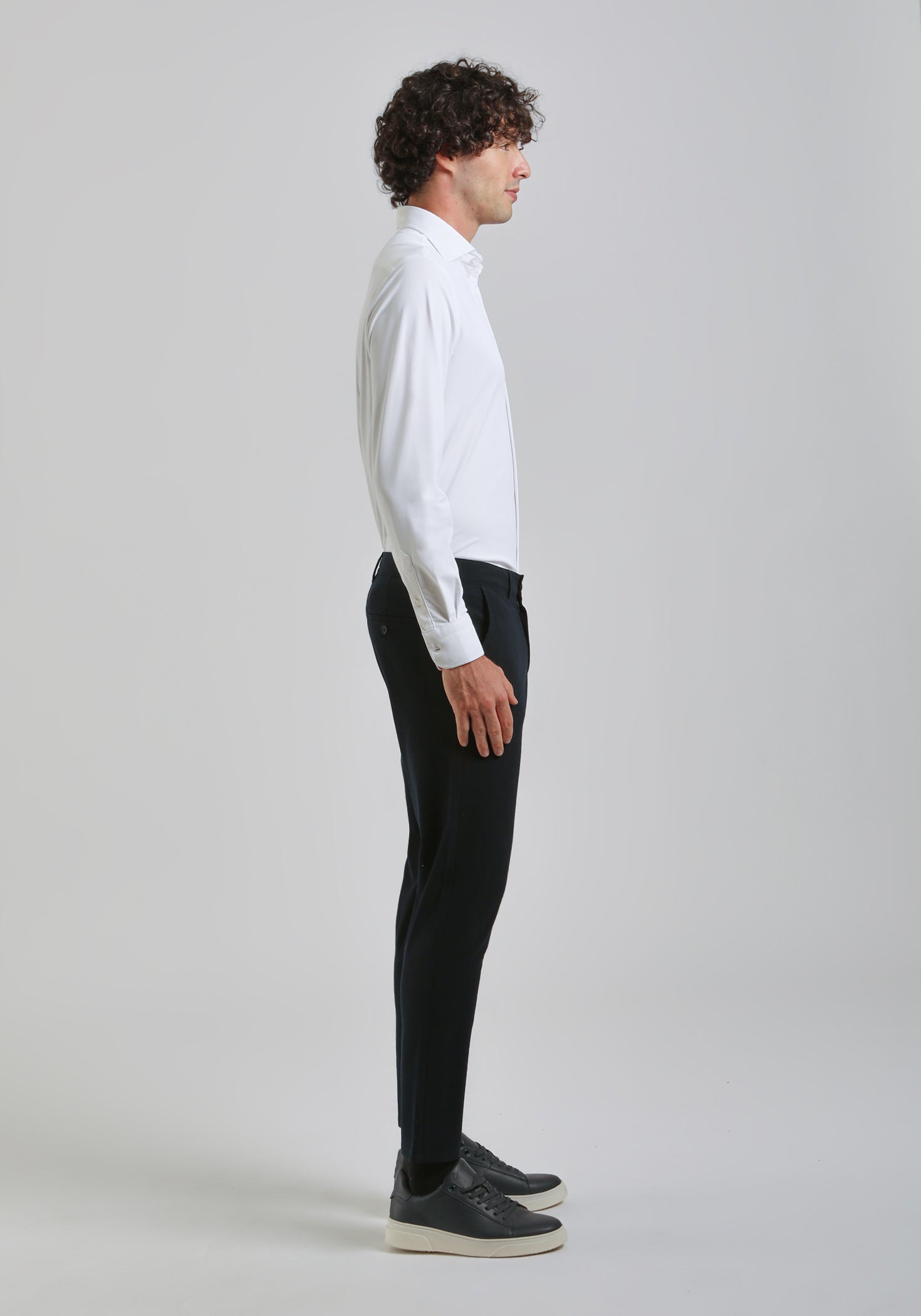 Pantaloni chino misto viscosa|Colore:Blue