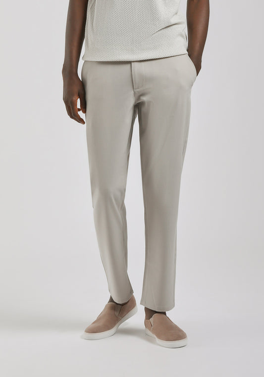 Pantaloni chino misto viscosa|Colore:Ecrù