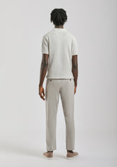 Pantaloni chino misto viscosa|Colore:Ecrù