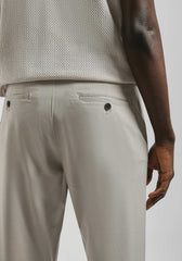 Pantaloni chino misto viscosa|Colore:Ecrù