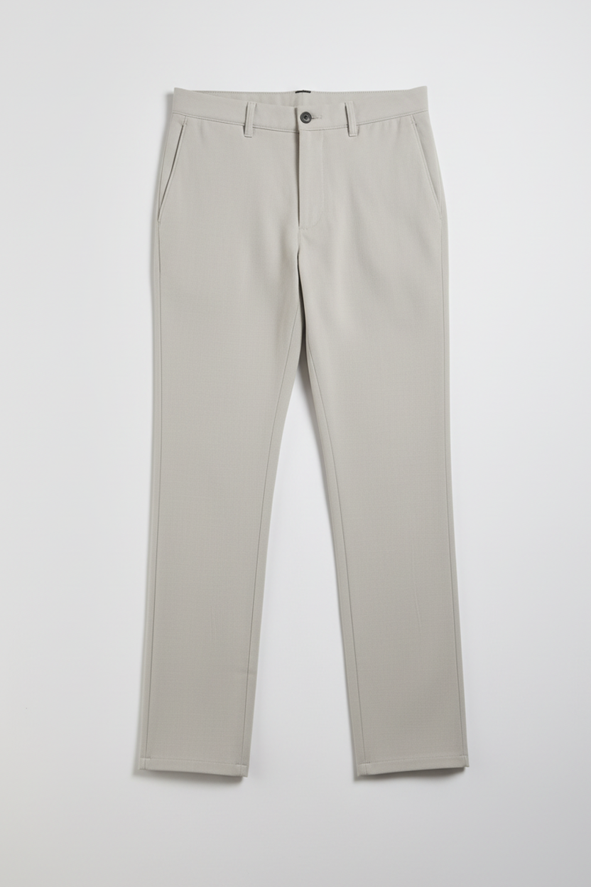 Pantaloni chino misto viscosa|Colore:Ecrù