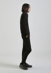 Pantaloni chino misto viscosa|Colore:Nero