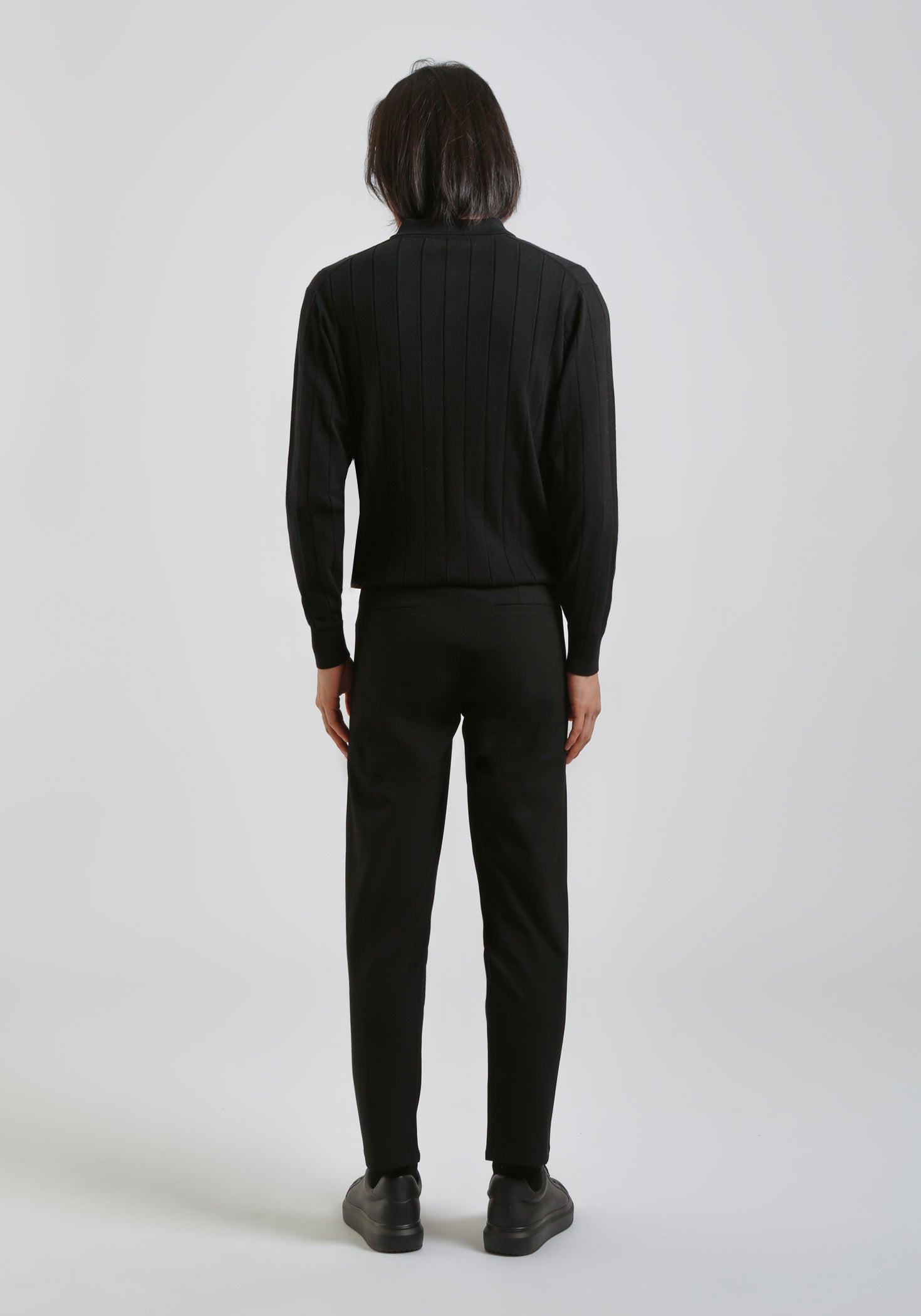 Pantaloni chino misto viscosa|Colore:Nero