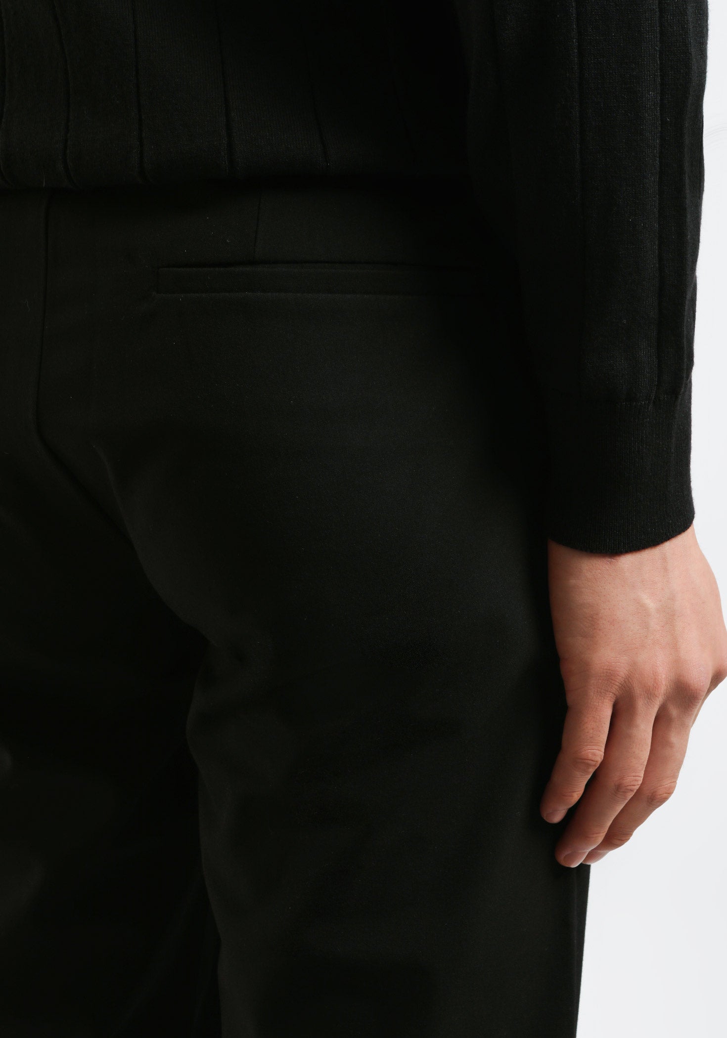 Pantaloni chino misto viscosa|Colore:Nero