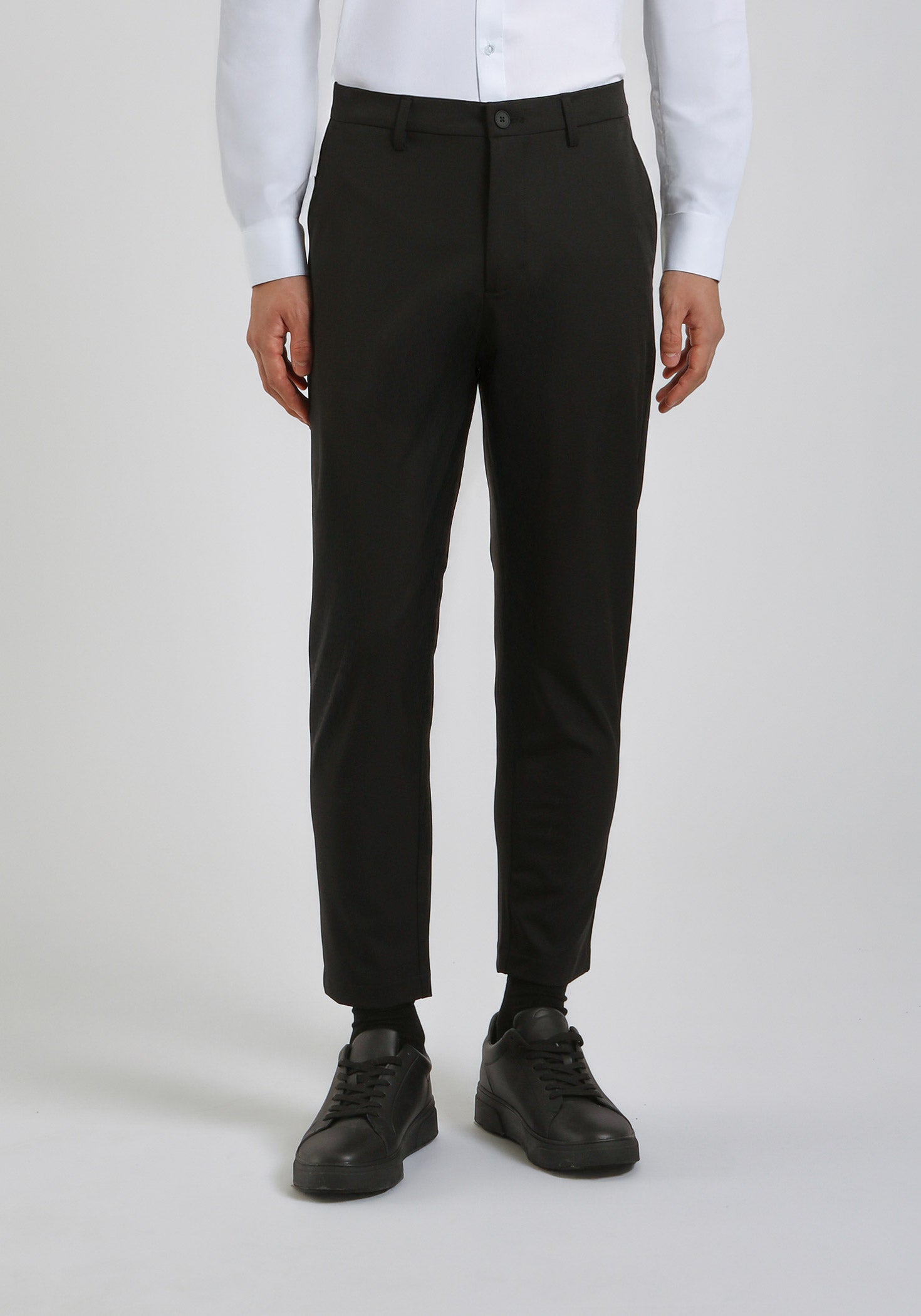 Pantaloni chino in nylon|Colore:Nero