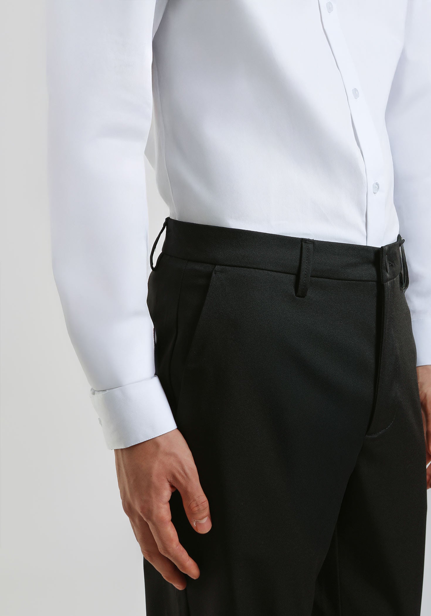 Pantaloni chino in nylon|Colore:Nero