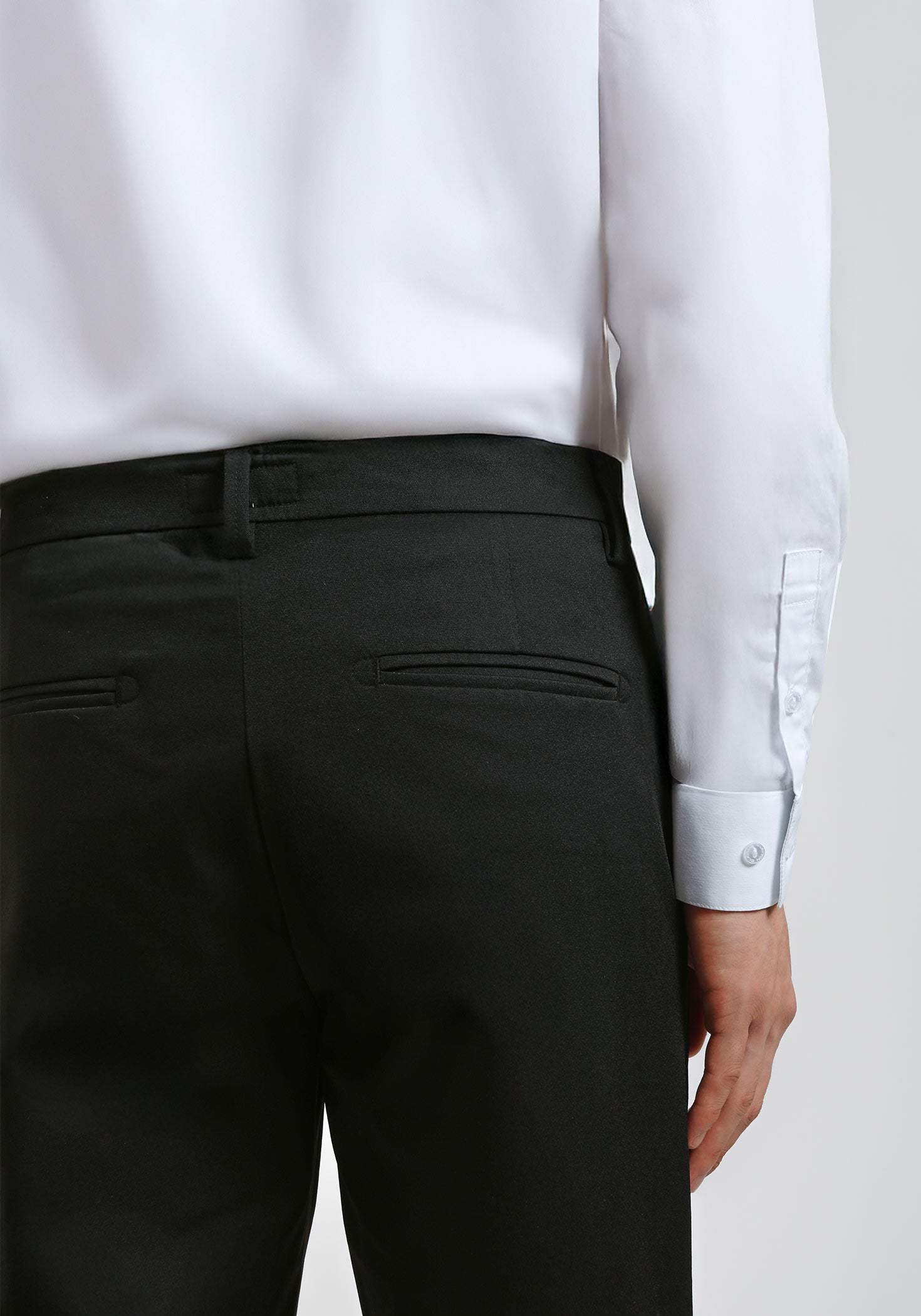 Pantaloni chino in nylon|Colore:Nero