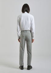 Pantaloni chino con fantasia a quadri|Colore:Grigio
