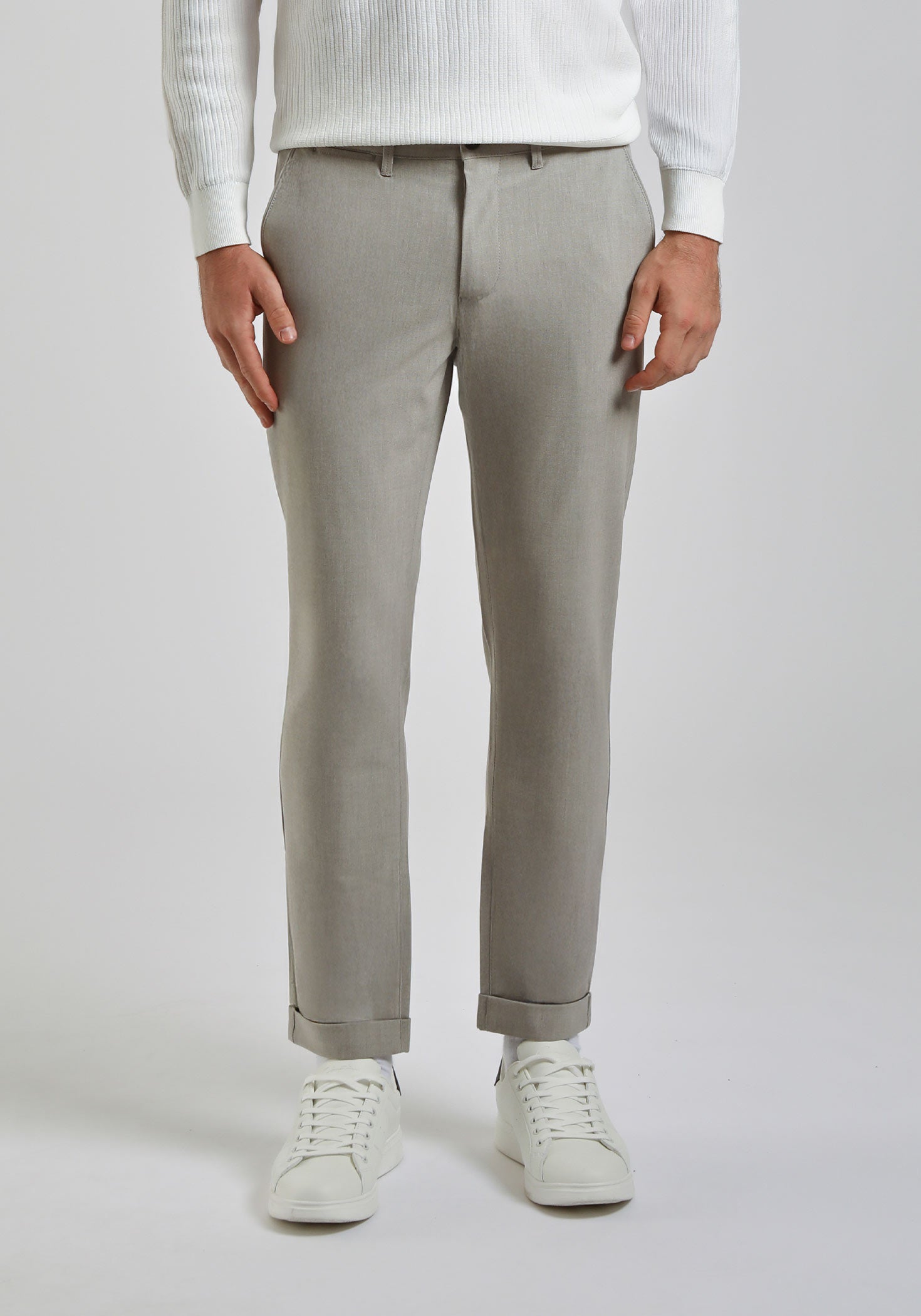 Pantaloni chino con fantasia|Colore:Sabbia